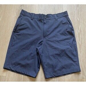 Banana Republic Men's Comfort Flat Front Striped Short, Blue, 34